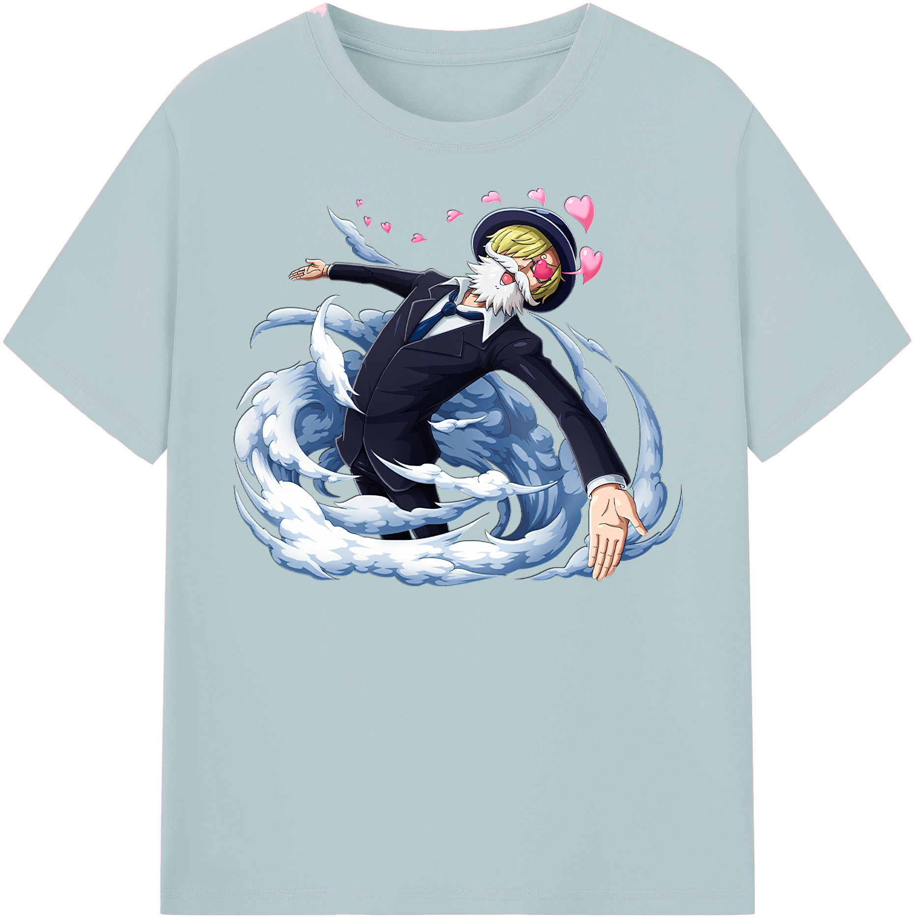 ワンピース サンジ ONE PIECE Sanji 綿100％半袖Tシャツ（フロントプリント）